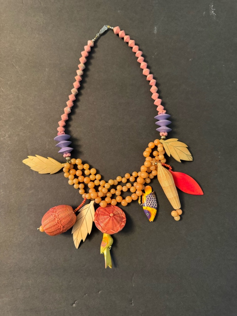Multi-Color Bohemian Beaded Statement Necklace